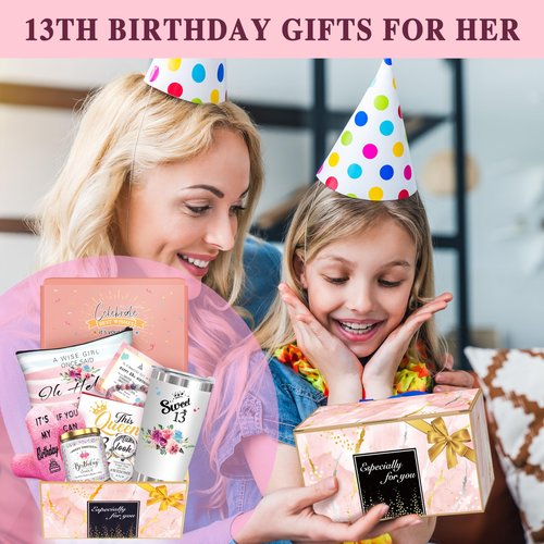 ShinnyWis 13th Birthday Gifts for Girls,Sweet 13 Gifts for Girls,Daughter,Sister,Friends,Bestie,Tumblers Gifts Set for 13 year old girl birthday gifts Ideas