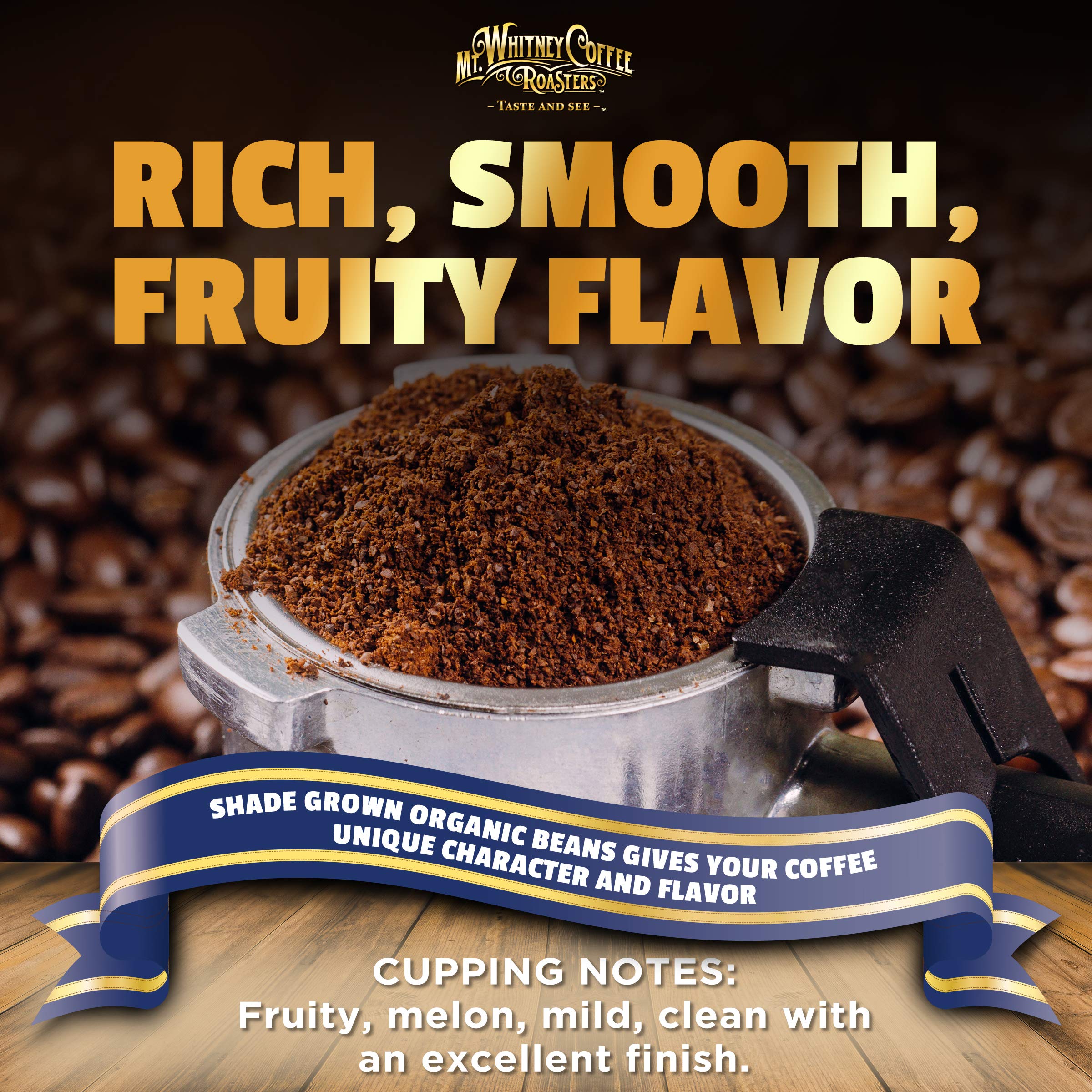 Mt. Whitney Organic Swiss Water, Low Acid, Decaf Coffee from Peru (Ground, 2 Lb)