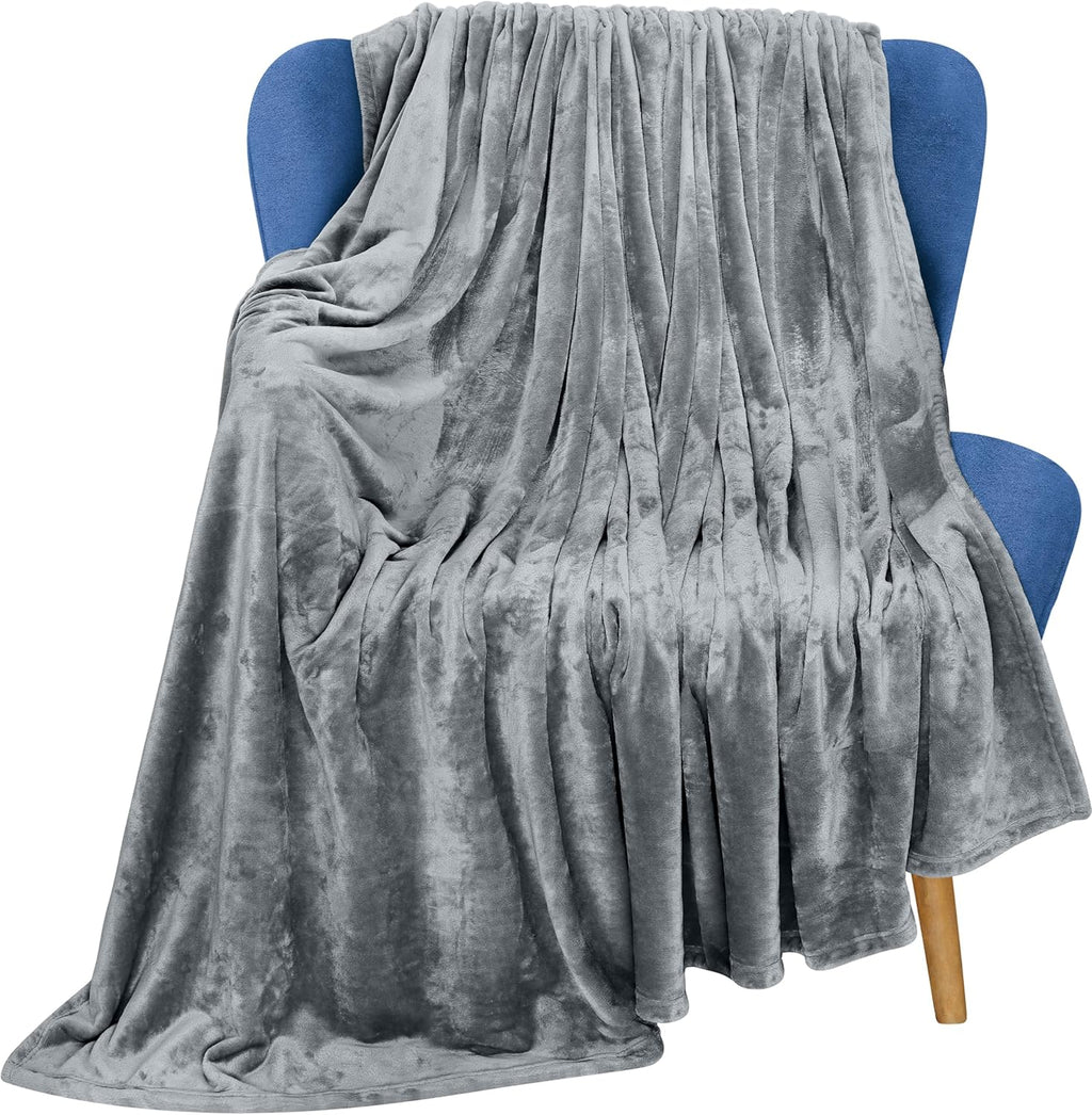 Utopia Bedding Fleece Blanket - Luxury Anti-Static Soft Microfiber Throw - Ash Grey, 50x60 Inch
