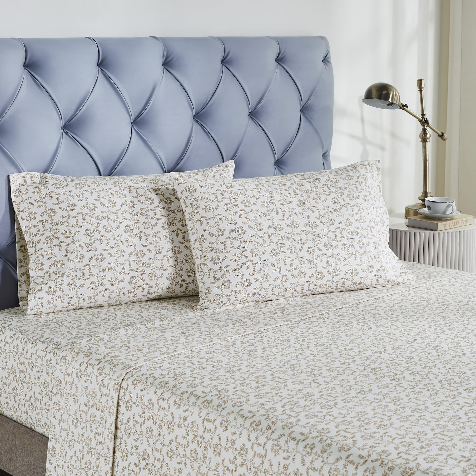 Modern Threads 4-Piece 100% Cotton Flannel Sheet Set – Soft and Durable for Every Season, Vevian King