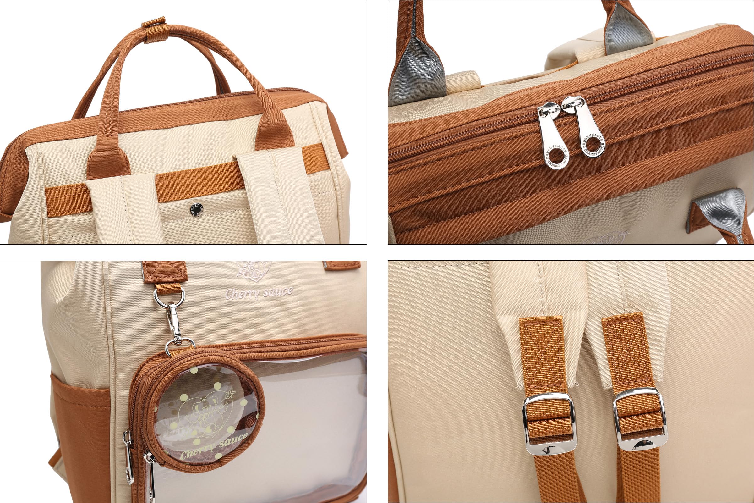 CHERRY SAUCE Ita Bag Pin Kawaii Cute Display Mommy Backpack for School Anime Cosplay with Insert