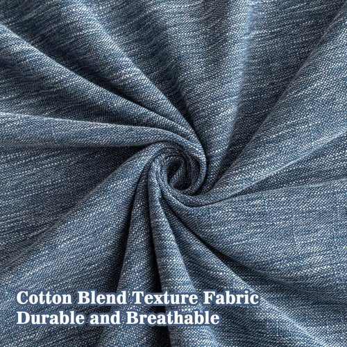 MYSKY HOME Dusty Blue Blackout Curtains 84 inches Long Pinch Pleated Curtains for Living Room Bedroom 100% Room Darkening Black Out Window Drapes with Hooks Back Tab, 40" Wide per Panel, 2 Pieces