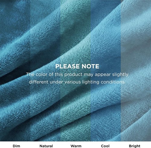 Bedsure GentleSoft Fleece Blanket - Cozy Travel Throw for Kids, 43x55 Inches, Teal Blue