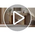 63-Inch Fluted Console Table, Narrow Wood Farmhouse Sofa Table