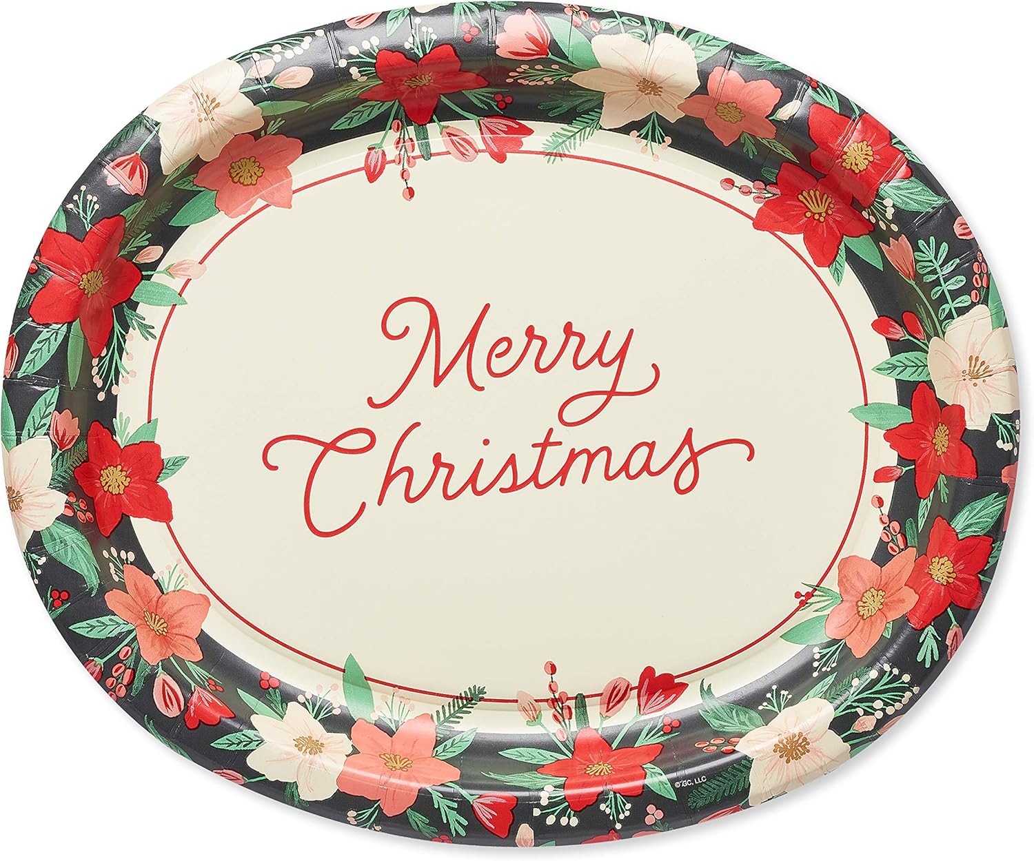American Greetings Paper Dinner Plates - 36-Count Winter Floral Design | 12.25 Inch Size