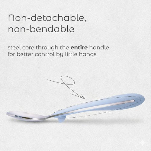 ASOMIC Toddler Utensils - 6-Piece Kids Silverware Set with Silicone Handles | Premium 316 Stainless Steel, Dishwasher Safe