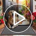 Non-Slip Front Door Mat - 29.5x17 Inch Heavy Duty Rubber Entrance Floor Mat