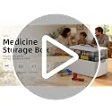 3-Tier Medicine Storage Box with Clear Trays and Carry Handle