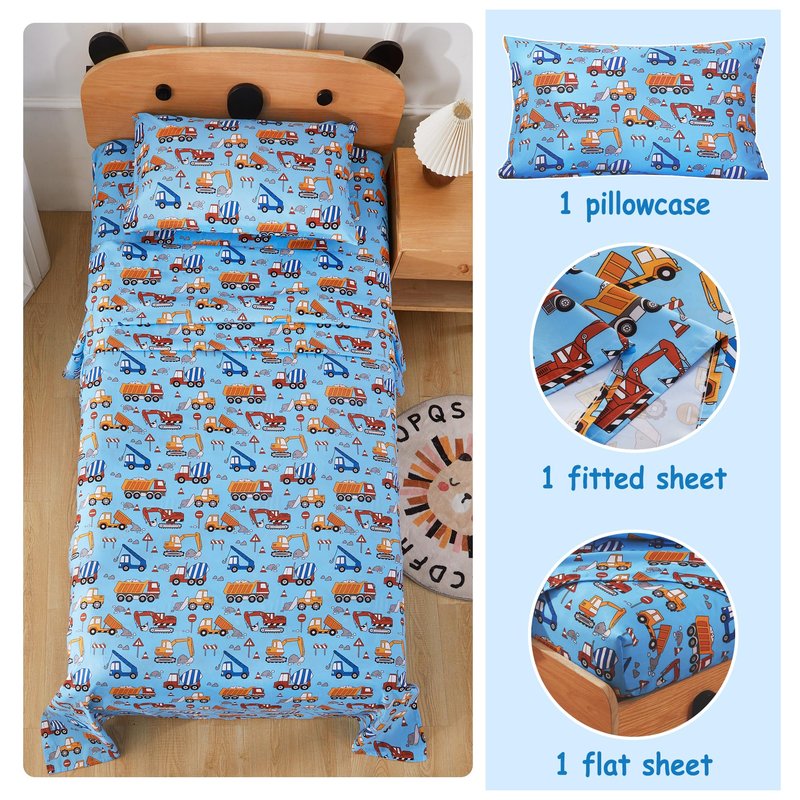 Softan Kids Bed Sheet Set, Girls Twin Size Sheets, Microfiber Fitted Sheet and Pillowcase, Breathable and Silky Soft, Kids Twin Bed Sheet，Cute cat