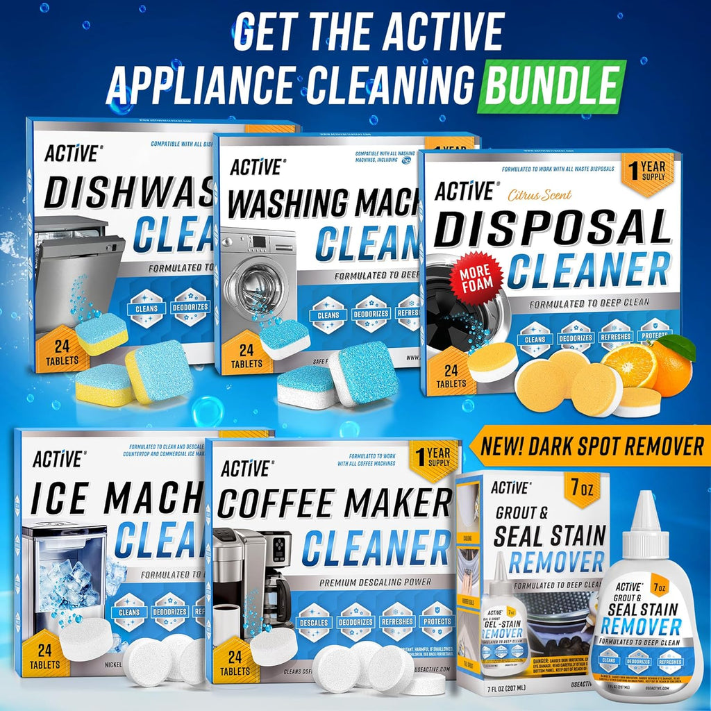 Skiennix Garbage Disposal Cleaner Tablets - Powerful XL Citrus Foam Deodorizer | 24 Pack for Fresh Kitchen Drain Care