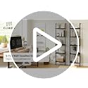5-Tier Ladder Shelf, Wall Mounted Bookshelf with Metal Frame, Black