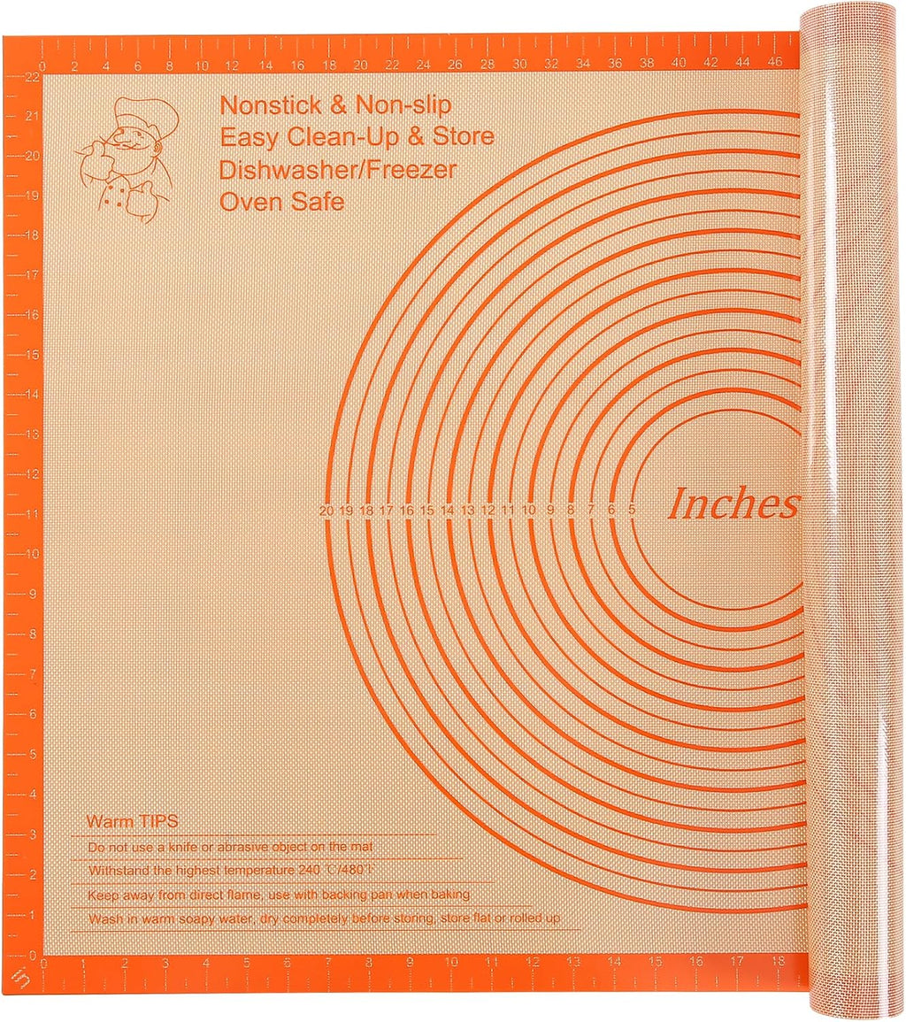Silicone Pastry Mat - 36x24 Inch Nonstick Baking Surface for Dough, Pastry, Cookies & More