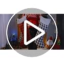12 Pcs 34 Inch Christmas Stockings Gingham Black & White - Large Holiday Decor