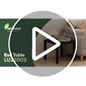 Modern Minimalist Square Side End Table - Black Accent Nightstand