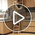 3-in-1 Folding Ladder Chair & Step Stool - Solid Wood Convertible Rack
