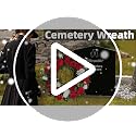24-Inch Artificial Cemetery Wreath with Metal Stand for Graves