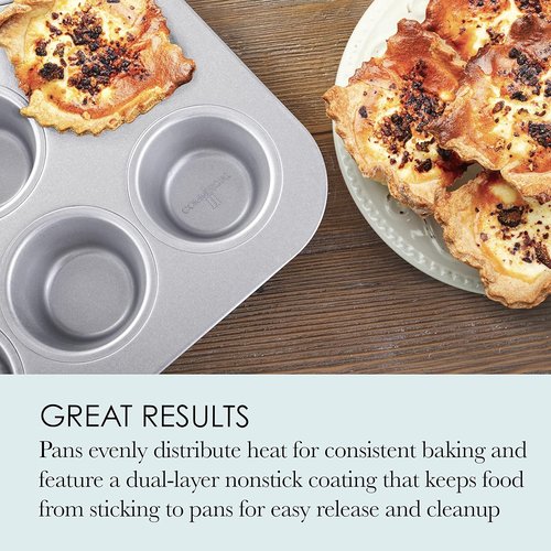 Chicago Metallic Bakeware Set - Non-Stick 6-Piece Collection in Silver for Effortless Baking