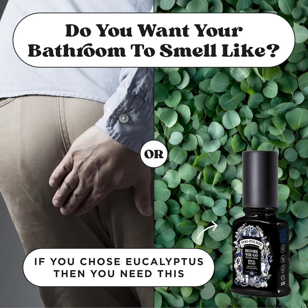 Poo-Pourri Before-You-Go Toilet Spray - Royal Flush, 2 Fl Oz | Eucalyptus & Spearmint Scent