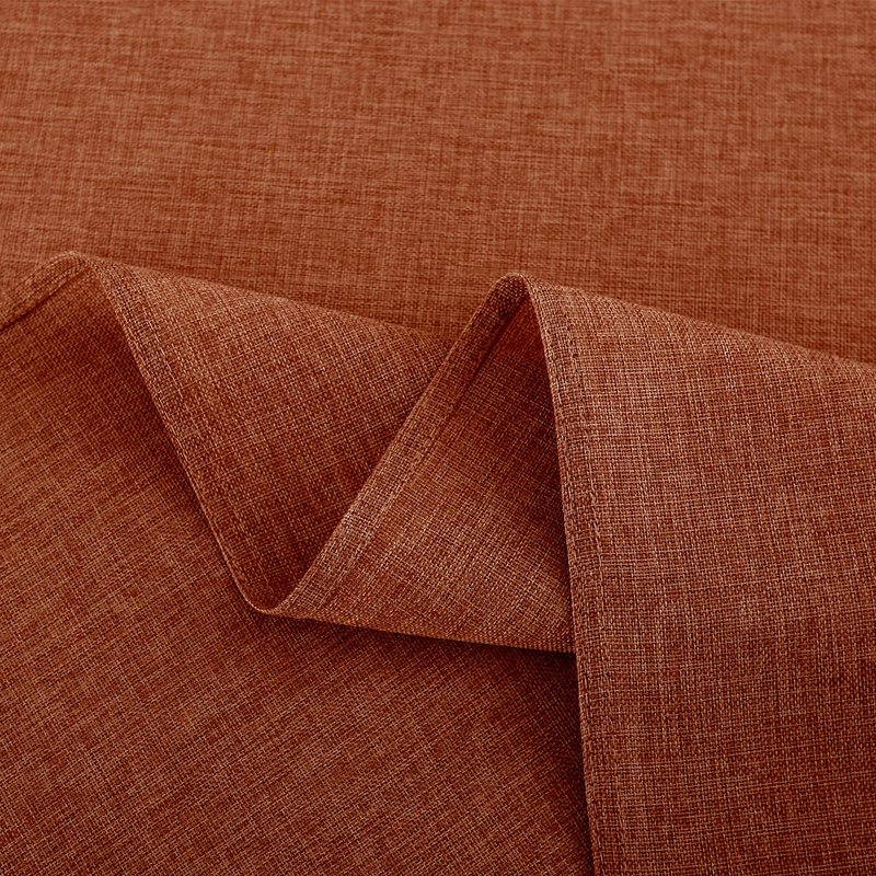 Softalker Fall Linen Textured Rectangle Tablecloth, Thanksgiving Waterproof Farmhouse Burlap Table Cloth, Stain Resistant Table Covers for Kitchen Dining Holiday Party (60 x 84, Burnt Orange)