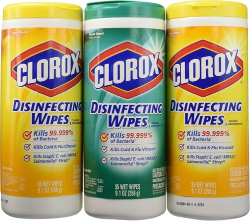 Clorox Wet Wipes - Lemon Fresh Scent for Effective Cleaning | 3 Count Pack