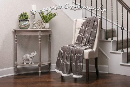 Chanasya Premium Healing Hugs Gift Throw Blanket - for Hope Support Comfort Encouragement Sympathy - Breast Cancer Chemo Surgery Get Well Soon Caring Gift - Patient Women Men Friend (Twin) Gray