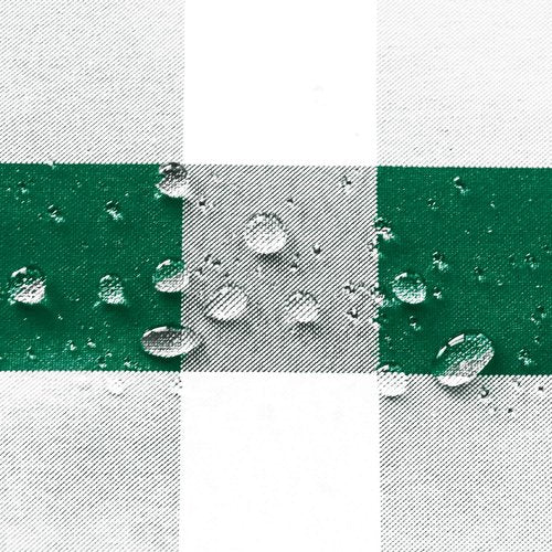 Hiasan Checkered Round Tablecloth 30 Inch - Waterproof Stain and Wrinkle Resistant Washable Fabric Christmas Table Cloth for Dining Room Party Outdoor Picnic, Forest Green and White