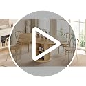 Extendable Round Dining Table 47"-63" with 2-Tier Storage, Pedestal Base