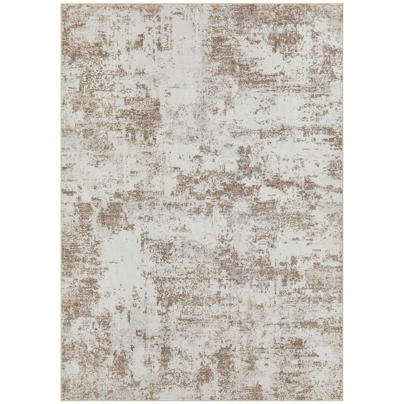 Micgeek 6X9 Washable Area Rug - Abstract Modern Neutral Large Rug Foldable Soft Thin Non Slip Low Pile Indoor Carpet Living Room Bedroom Kitchen Dining Room Home Office Brown