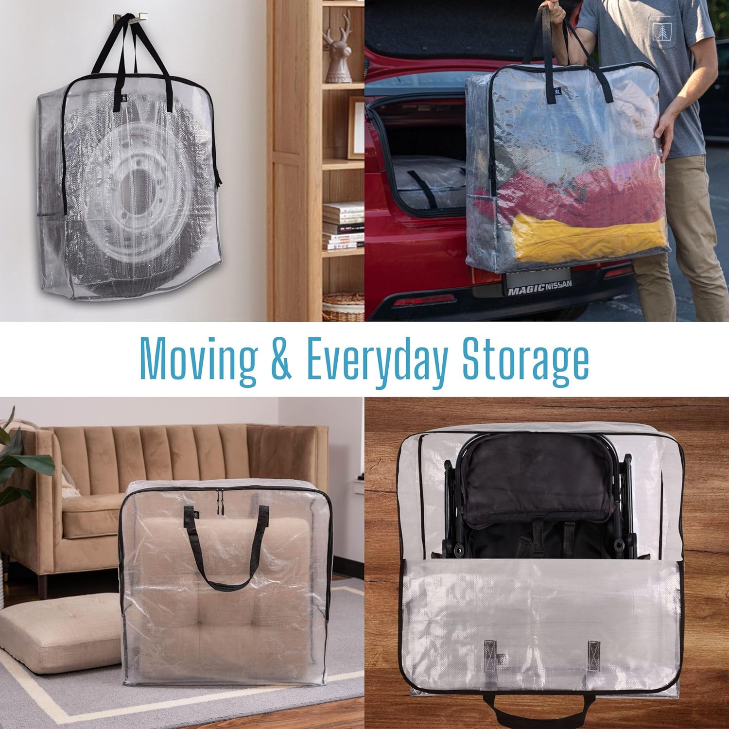 VENO Wrapping Paper Storage Bag - 5 Pack for Christmas Wreaths | Durable & Versatile Design