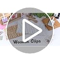 50-Piece Large Wooden Clothespins Set with 32ft Twine for Photo Hanging