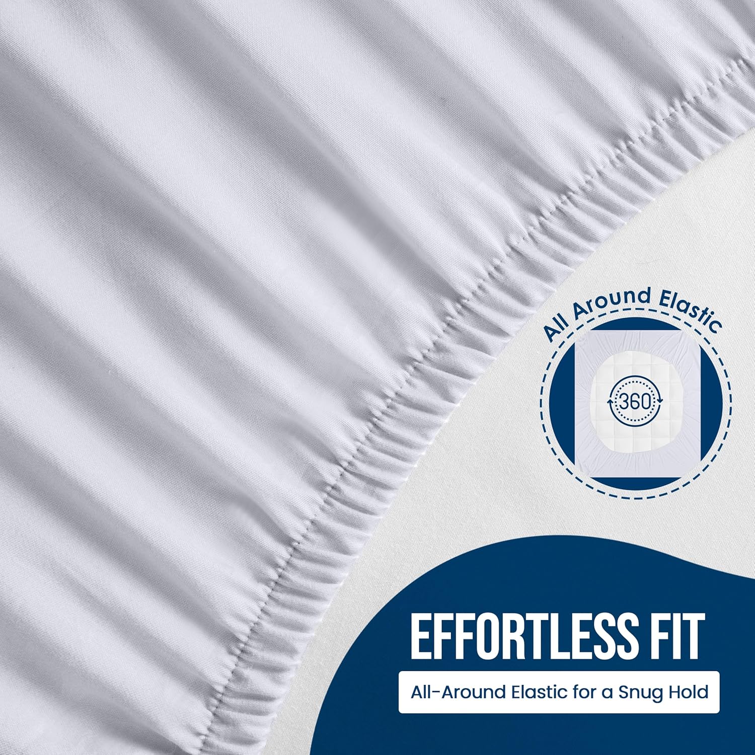 Queen Size Mattress Protector Waterproof 2 Pack, Premium 200 GSM Terry Mattress Cover, Soft & Breathable Bed Cover, Fitted Sheet Style Stretchable Deep Pockets 17" by Utopia Bedding (White)