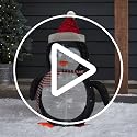 Christmas Tree Decoration 27.5-Inch Lighted Outdoor Collapsible Tree with 45 LEDs, Timer & 8 Modes