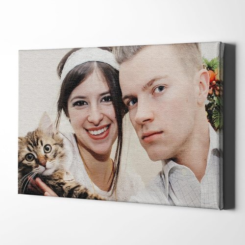 DIYKST Custom Canvas Prints - Personalized Photo Wall Art for Couples | Sizes 8x12 to 24x36