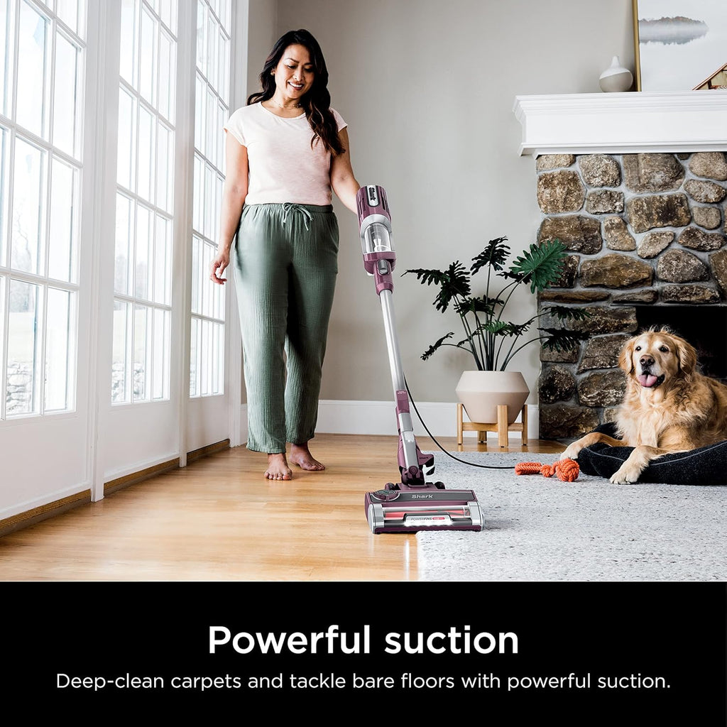 Shark HZ702 Ultralight PetPro Corded Stick Vacuum - PowerFins & Odor Neutralizer Technology | Wine Purple