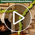 Green 52.5Ft Furry Christmas Garland Artificial Strips for Tree & Decor
