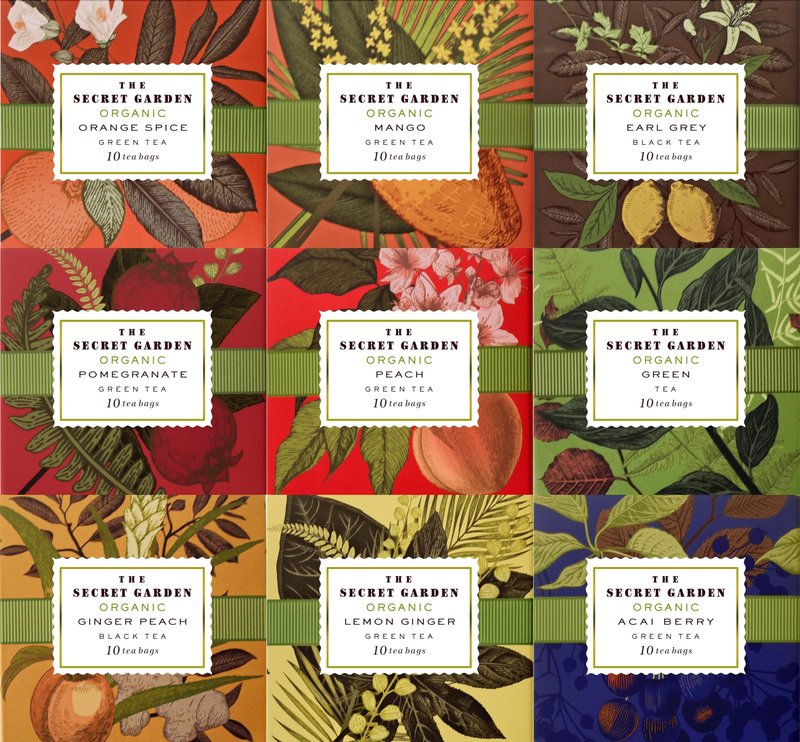 Premium Organic Holiday Tea Bag Sampler Gift Box - 90 Bags 9 Exotic Flavors Herbal Orange Spice, Mango, Earl Grey, Pomegranate, Peach, Green, Ginger Peach, Lemon Ginger, Acai Berry