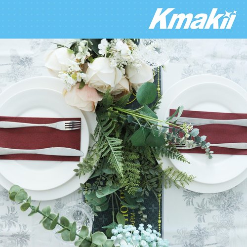 KMAKII Disposable Napkins Burgundy Dinner Napkins Cloth Like Paper Napkins Linen-Feel Guest Towels Paper Hand Towels Hand Napkins For Bathroom,Weddings, Parties,Dinners Size 12 X 17 Inches,100 Count