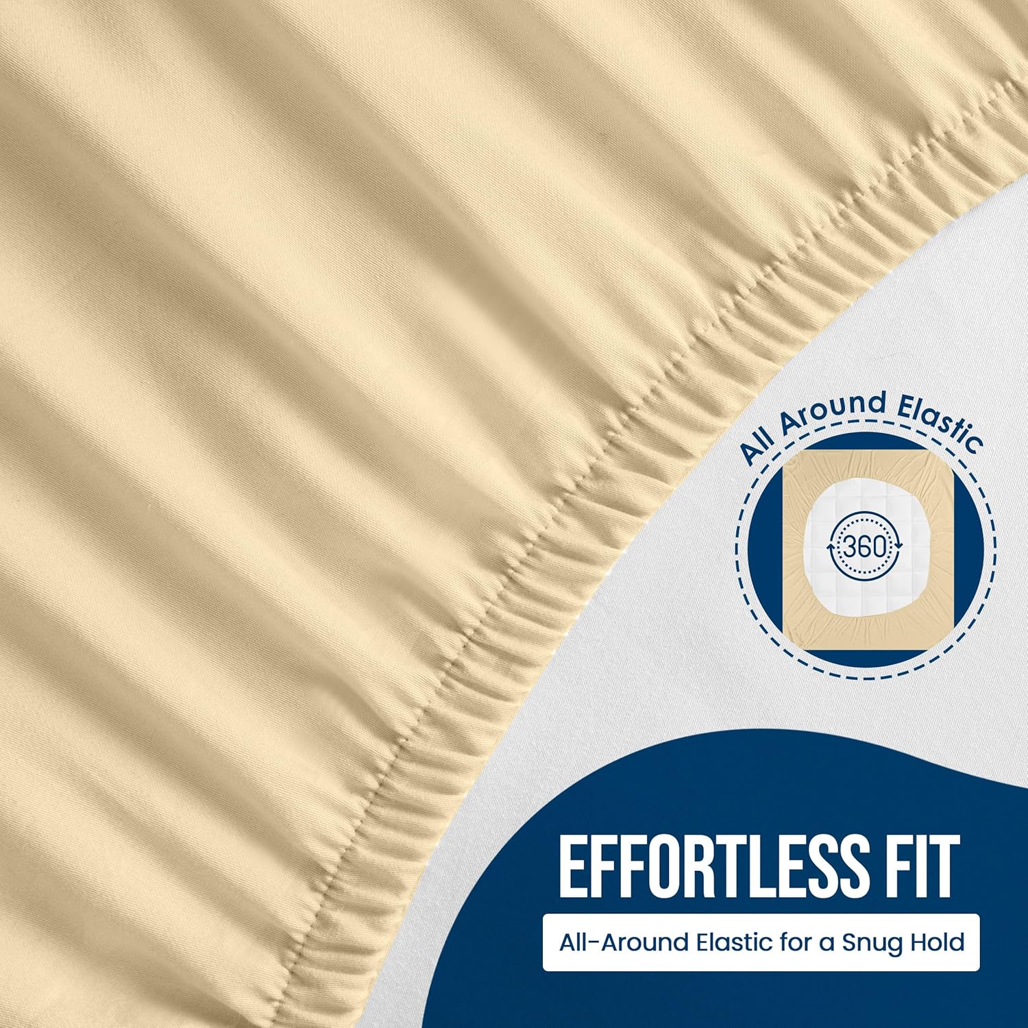 Utopia Bedding Twin Size Waterproof Mattress Protector - Soft Terry Cover with Deep Pockets (Beige)