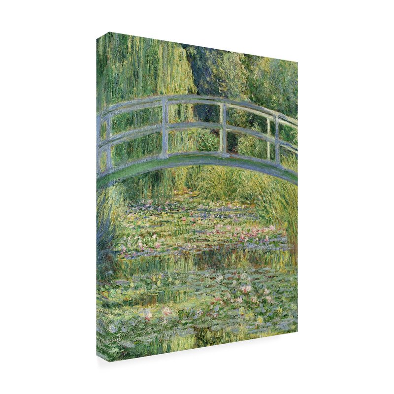 Wrapped Canvas Wall Art - Claude Monet 'The Waterylily Pond Pink Harmony 1899' Wall Art for Living Room, Bedroom, or Office Décor - 14x19