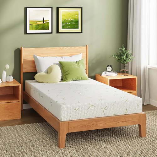 EGOHOME 5-Inch Twin Mattress - Cooling Green Tea Gel Memory Foam for Pressure Relief | CertiPUR-US Certified