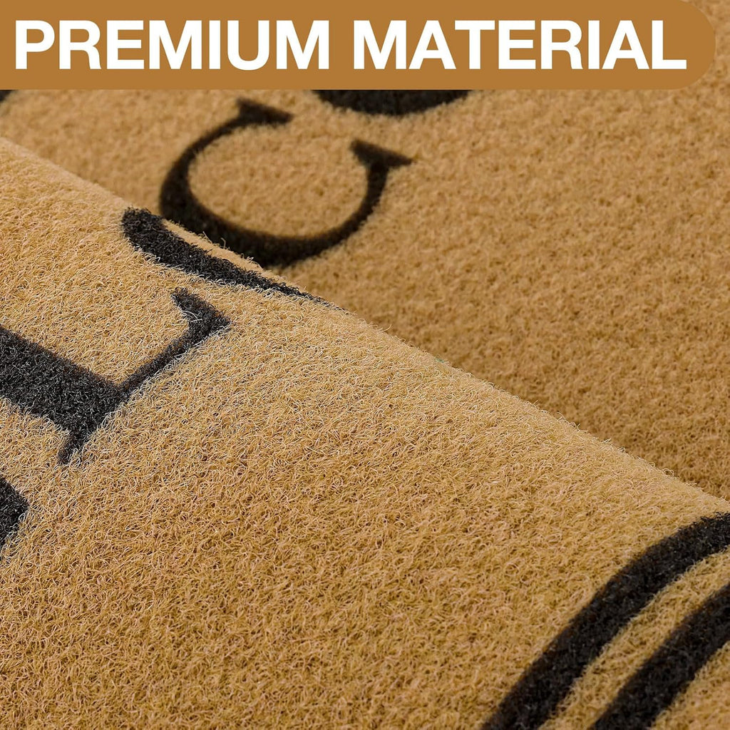 OLANLY Front Door Mat - Low Profile, Stain & Fade Resistant, Easy to Clean | Brown (35x23 Inch)