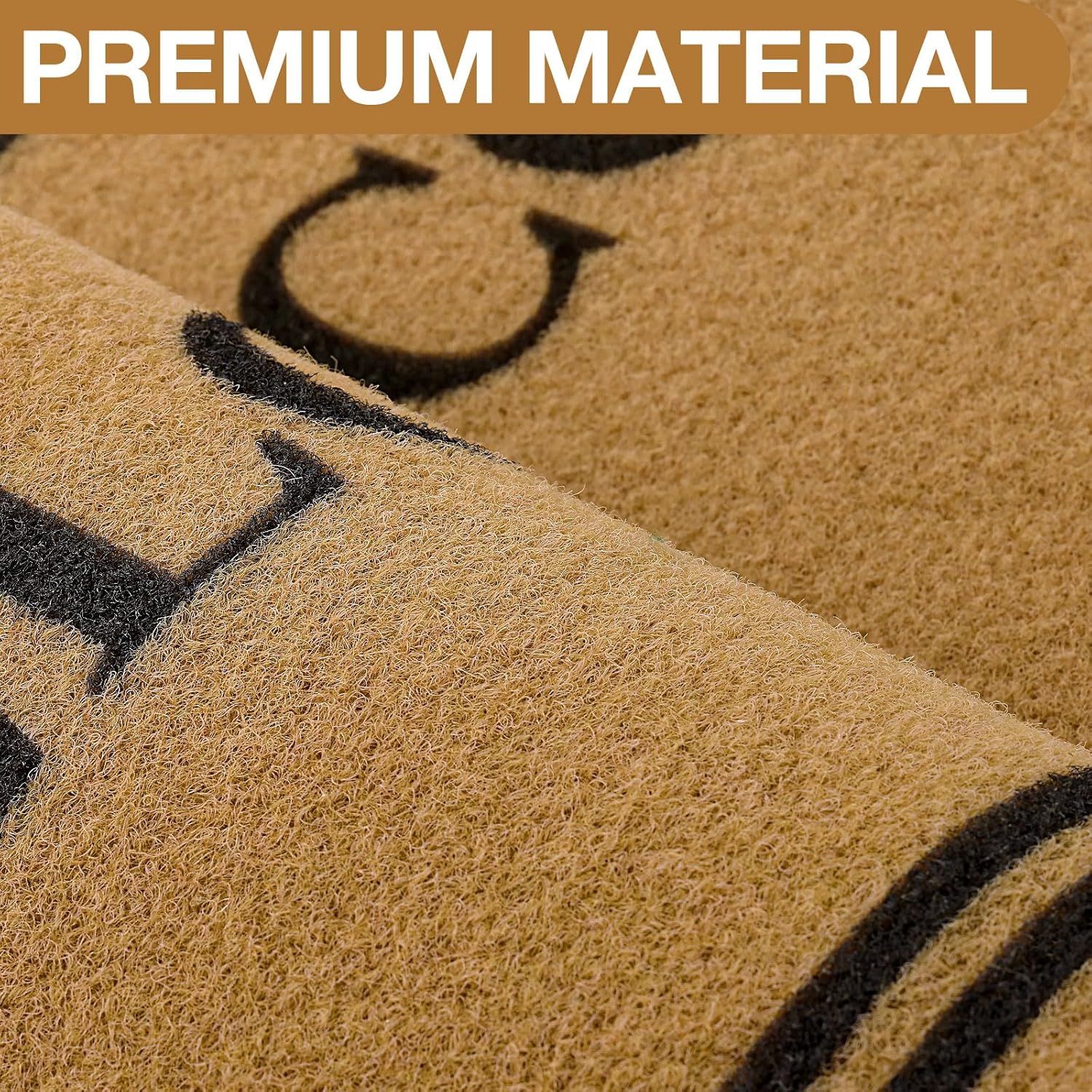 OLANLY Front Door Mat - Low Profile, Stain & Fade Resistant, Easy to Clean | Brown (35x23 Inch)