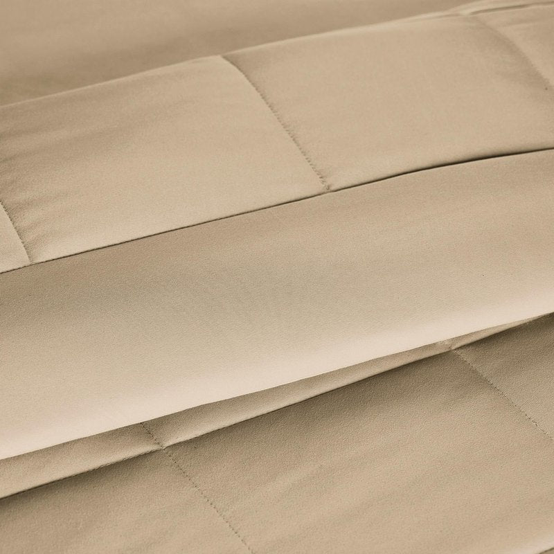 Wonderful Khaki Quilt Set King Size, 3 Piece Breathable Lightweight Jersey Knit Bedspread for All Seasons, Cooling Ultra-Soft Modern Coverlet Bedding Set for Hot Sleepers, 104"x94"