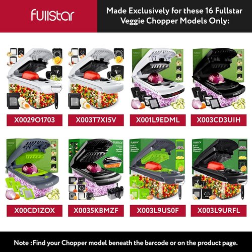 Fullstar Blade Replacement Set - Compatible with Select Fullstar Chopper Models | 2-Piece Insert Set for Large & Small Dice (3.9 x 4.4 Inches)