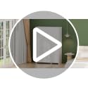 71-Inch Wooden Wardrobe Closet with Mirror, 3 Drawers and Hanging Rod