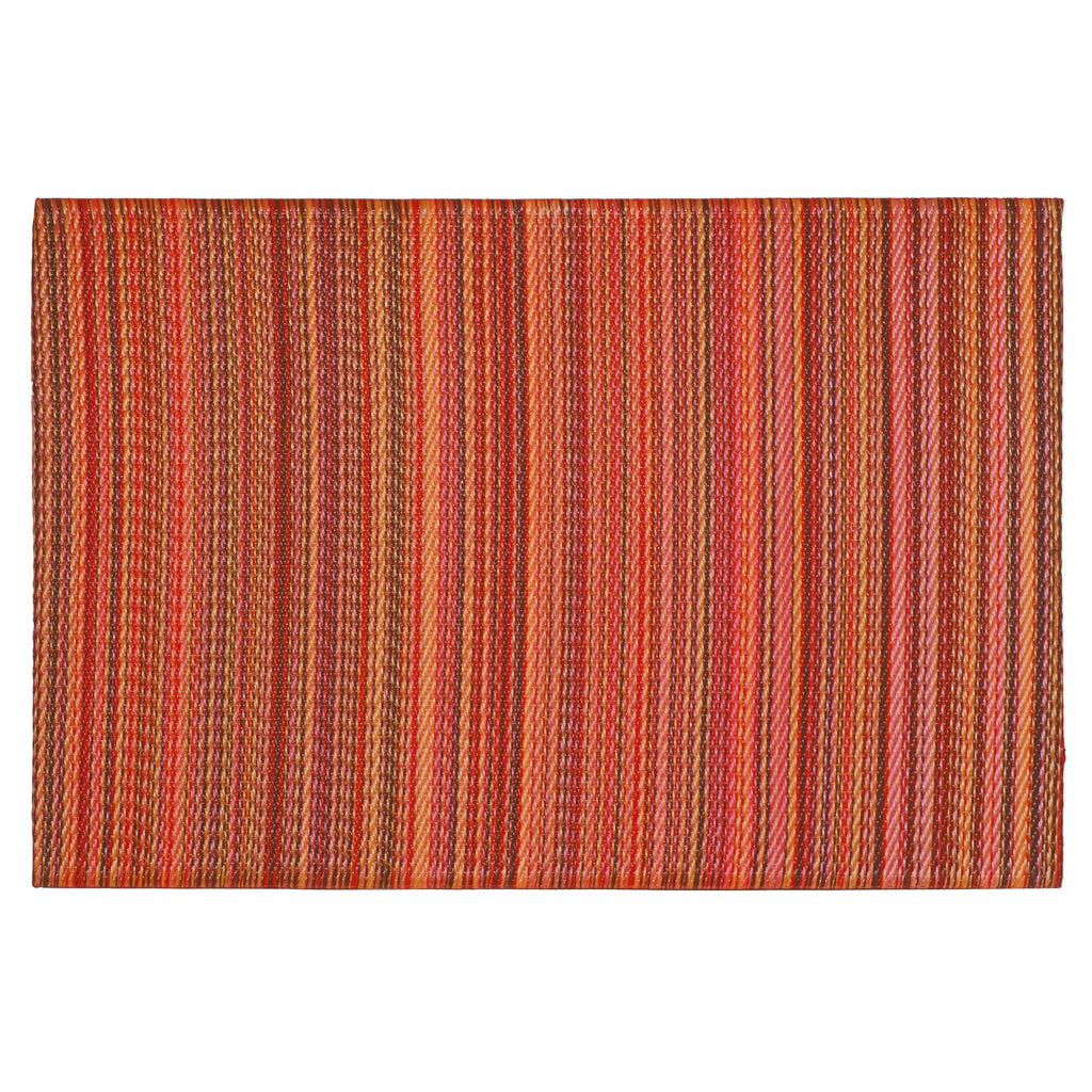 Fab Habitat Striped Non Slip Doormat - Durable, Thin - Recycled Plastic - Entryway, Front Door, Porch, Patio - Cancun - Candy (24" x 36" Non-Slip)