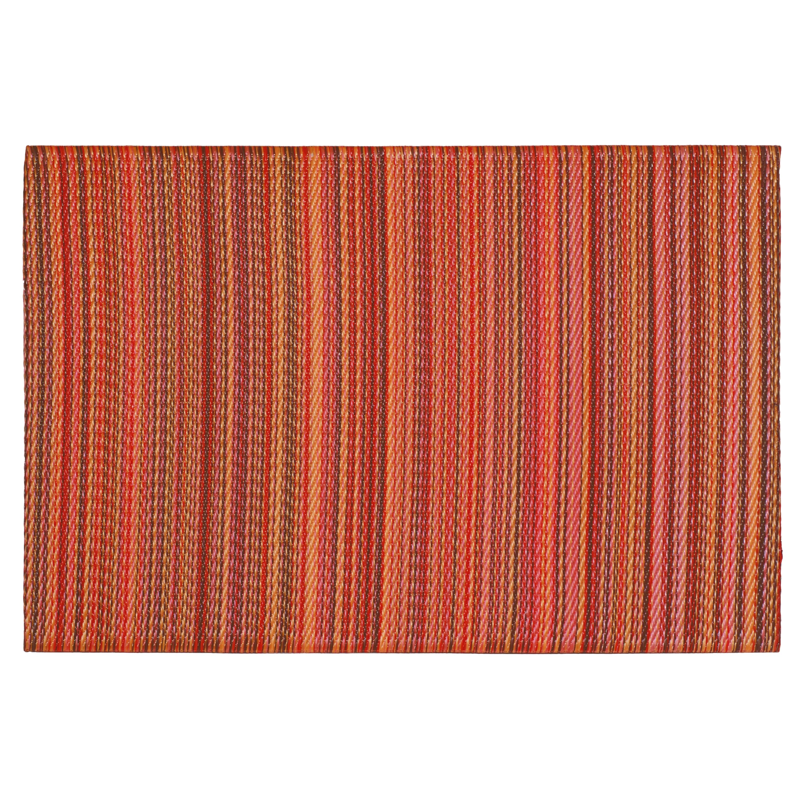 Fab Habitat Striped Non Slip Doormat - Durable, Thin - Recycled Plastic - Entryway, Front Door, Porch, Patio - Cancun - Candy (24" x 36" Non-Slip)