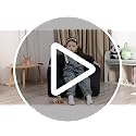 Kids Sherpa Chair - Light Grey Snuggly Soft Children's Sofa Seat with Handles