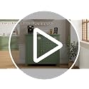 Farmhouse Kitchen Storage Cabinet, Buffet Sideboard with 2 Drawers and Doors