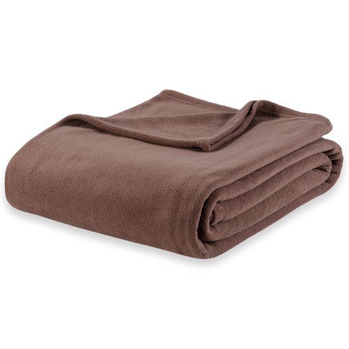 Berkshire Blanket Microfleece Twin Size Bed Blanket Taupe, Lightweight Soft Breathable Plush Micro Fleece Blanket for Bed Couch Sofa, 60x92 Inches